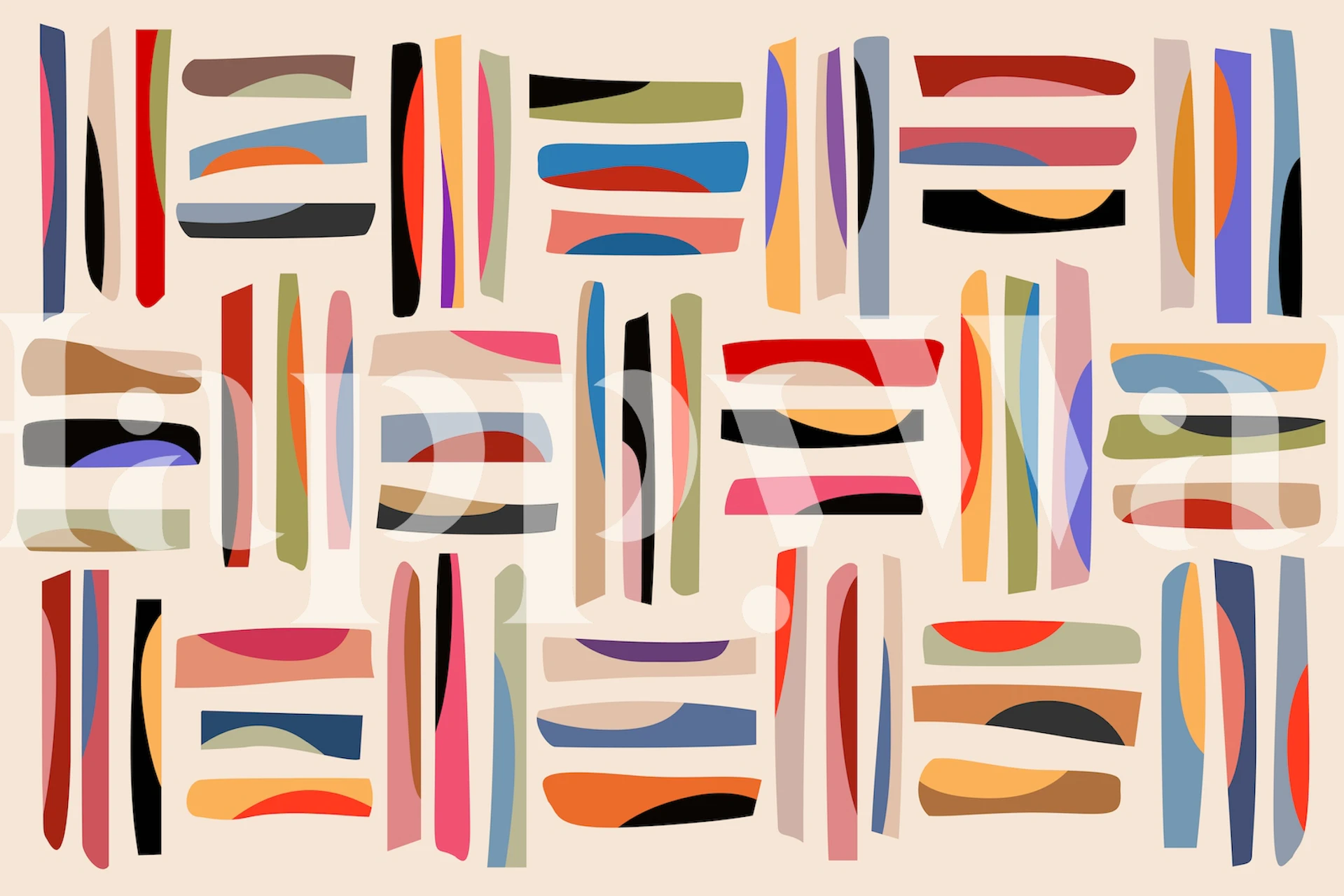 Colorful crayon wallpaper in a room