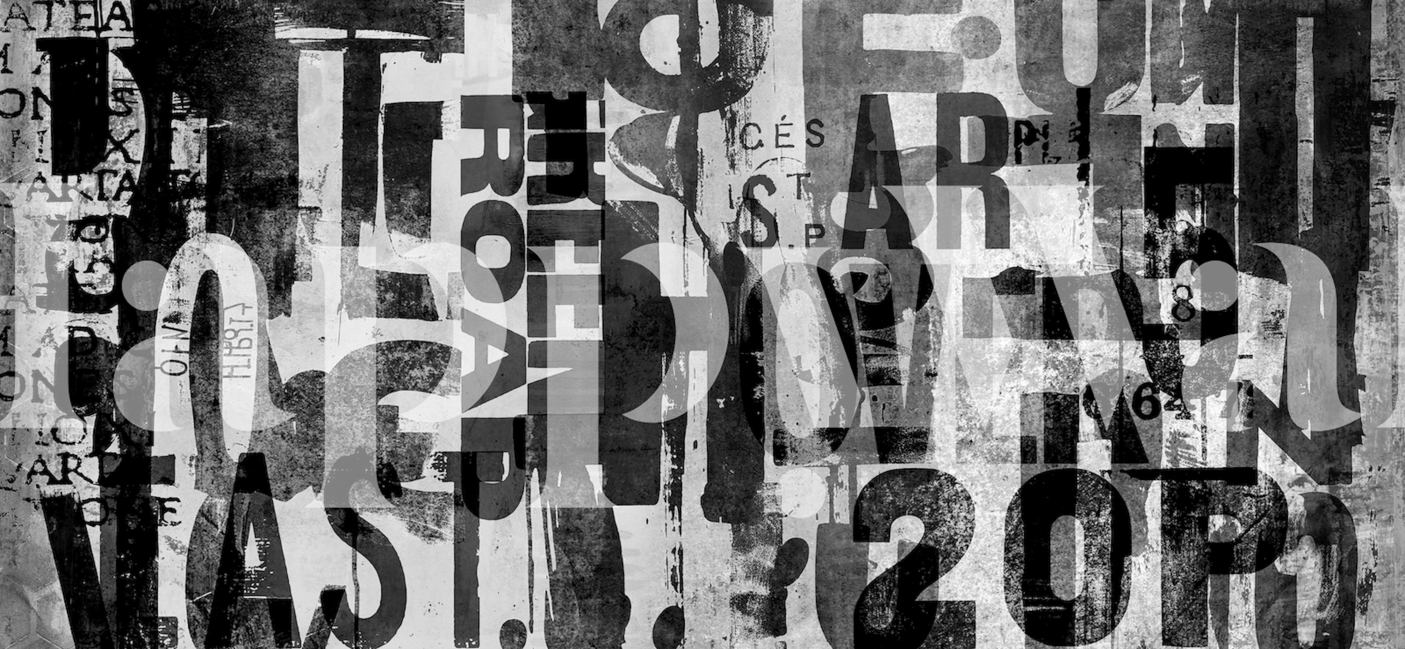 Street Art Typography tapet i et rum