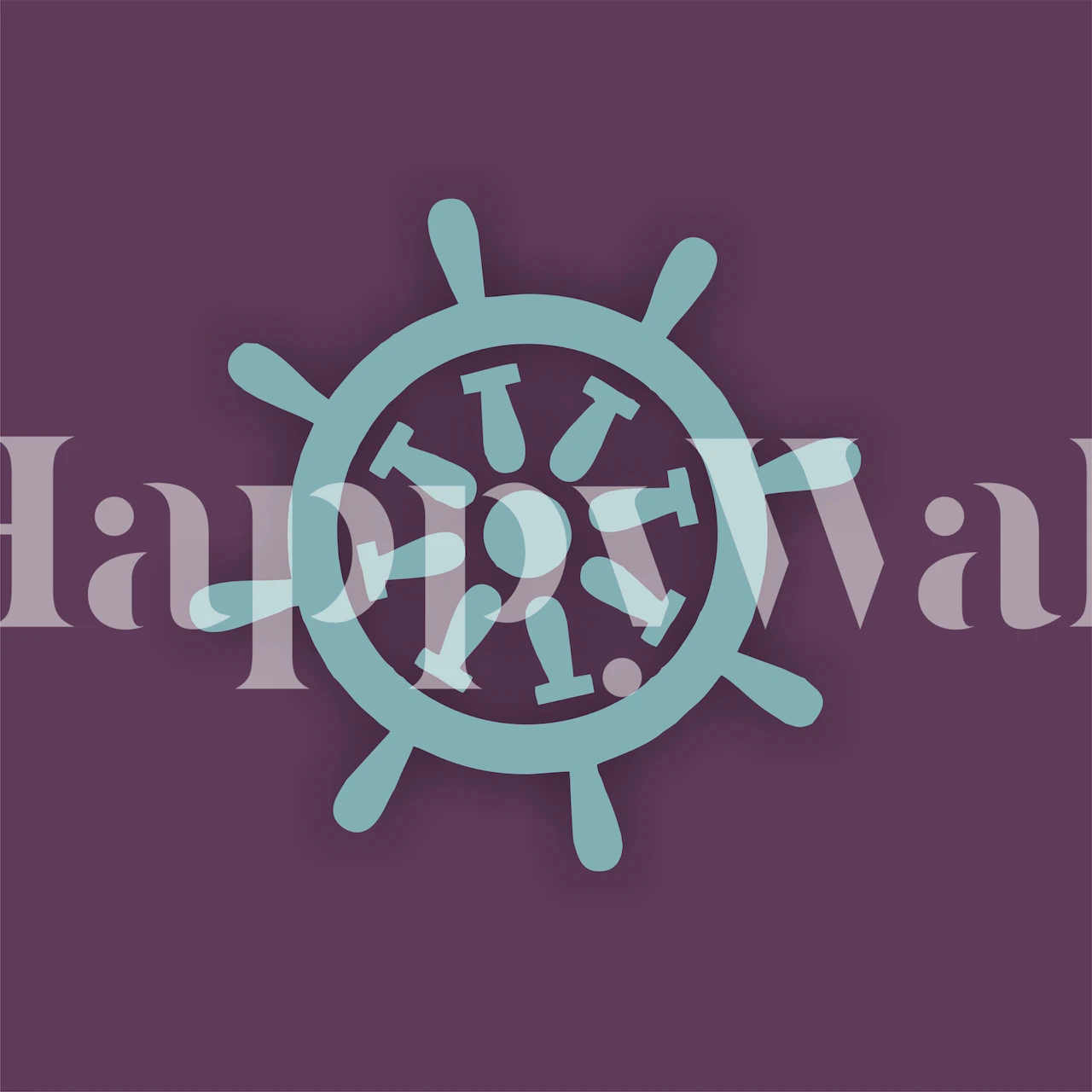 Plum solid color teal blue rudder tapeta u sobi