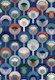 geometric flowers dark blue