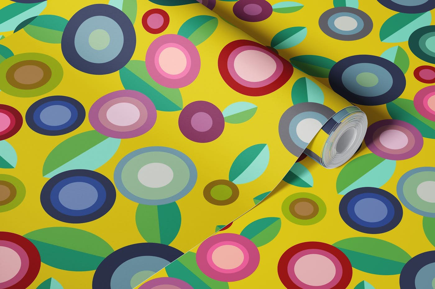 Floral spots fresh wallpaper roll