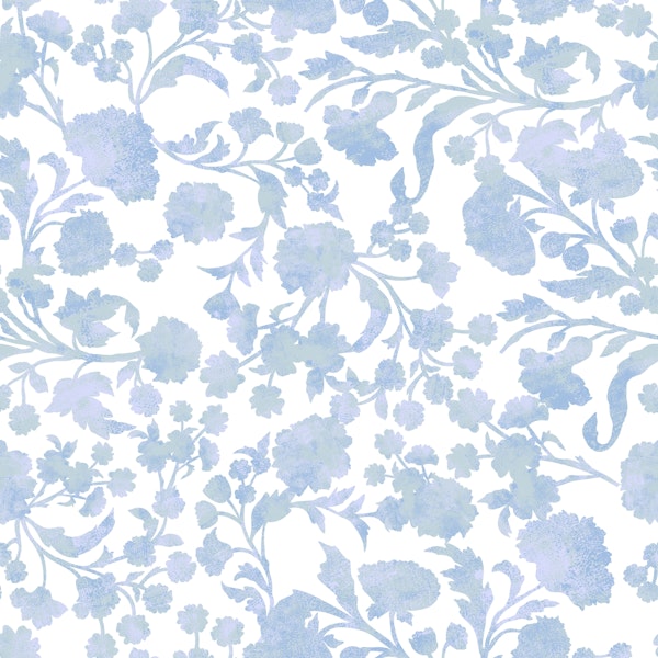 textured ocean blue floral