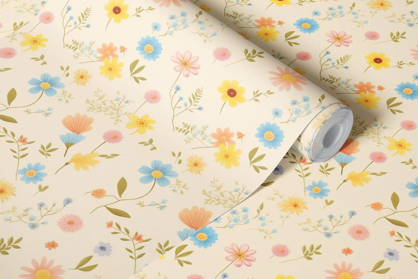 Midsummer Song in Yellow wallpaper roll