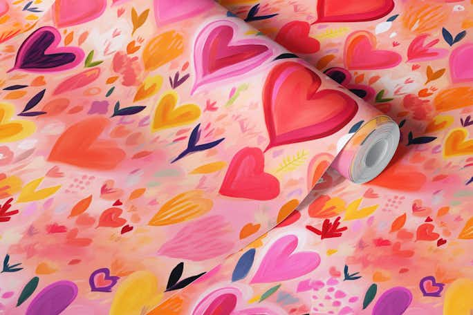 Painted Dreams Pinkwallpaper roll