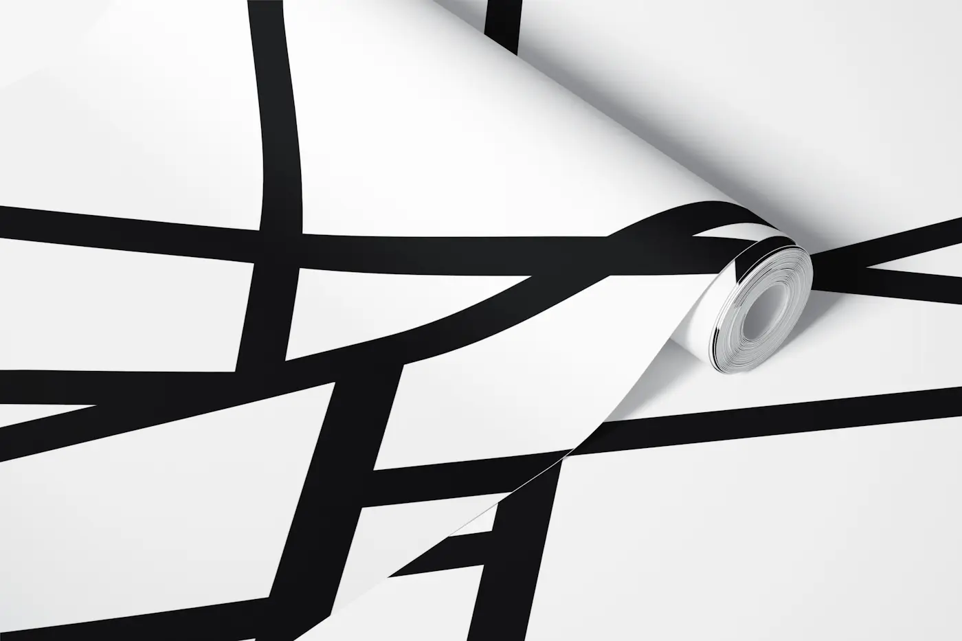 Classic Black White Geo 2a wallpaper roll