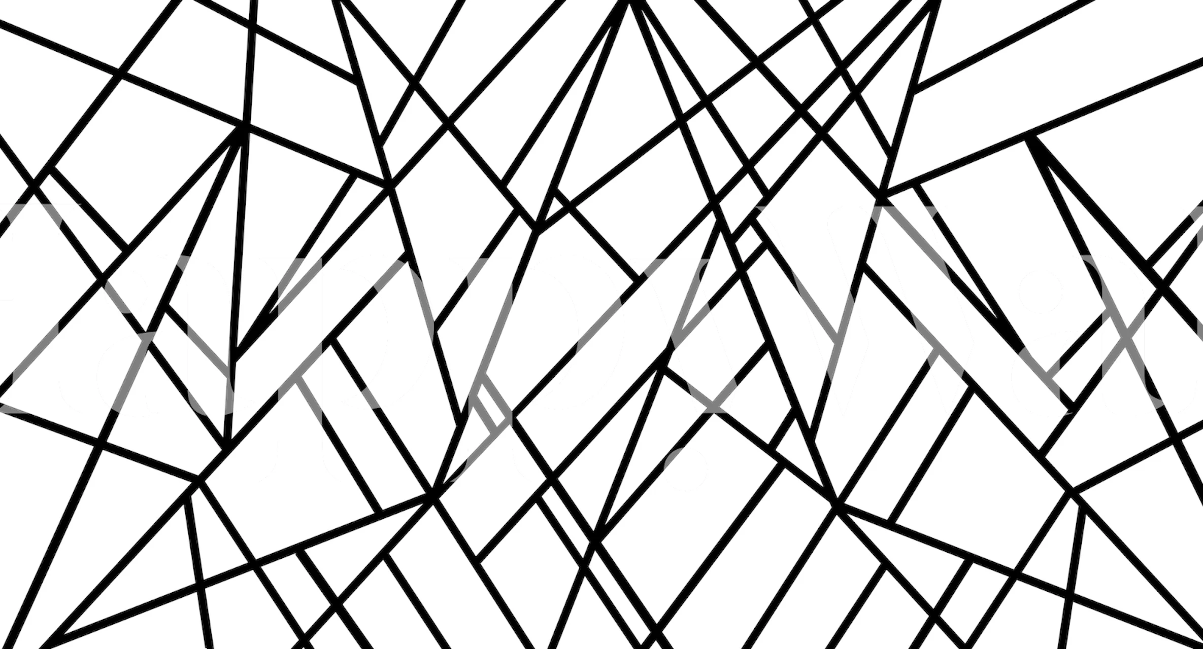 Klassisk Black White Geo 2b geometrisk tapetdesign