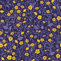 Buttercups, yellow and violet carta da parati