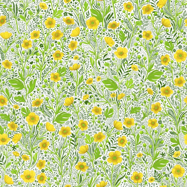 Buttercups on white