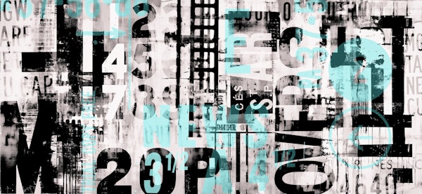 Grunge Typo Street Art Teal