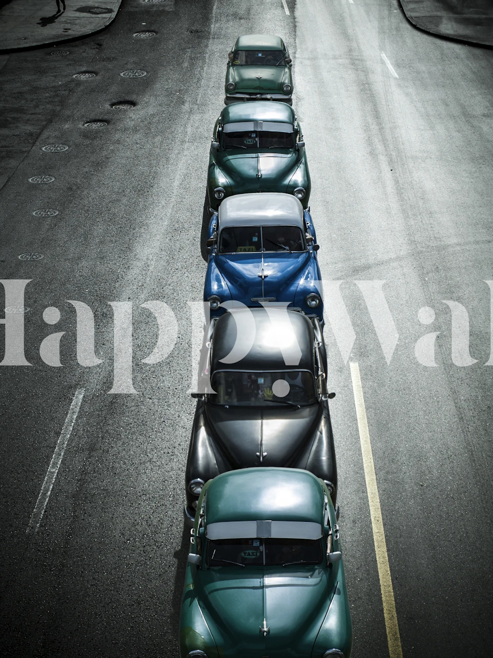 Vintage cars wallpaper in a stylish room