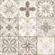 Ornate tiles, neutral bowns