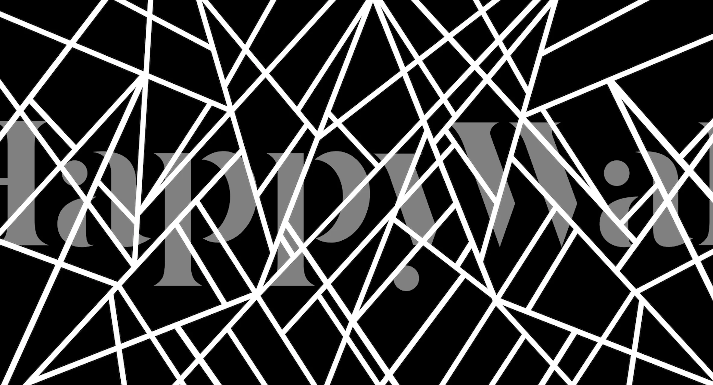 Sort og hvid geometrisk Classic Black White Geo 1b i et rum