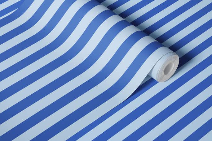 Cobalt and Air Blue stripeswallpaper roll