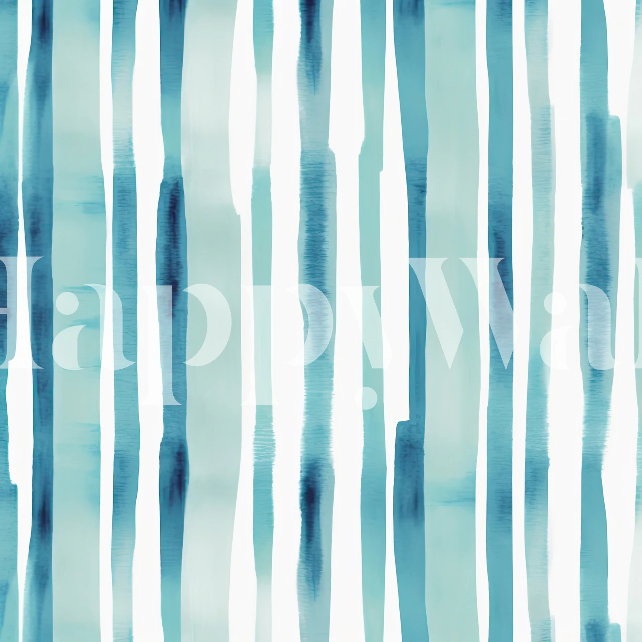 Carta da parati Mint And Teal Stripes in una stanza
