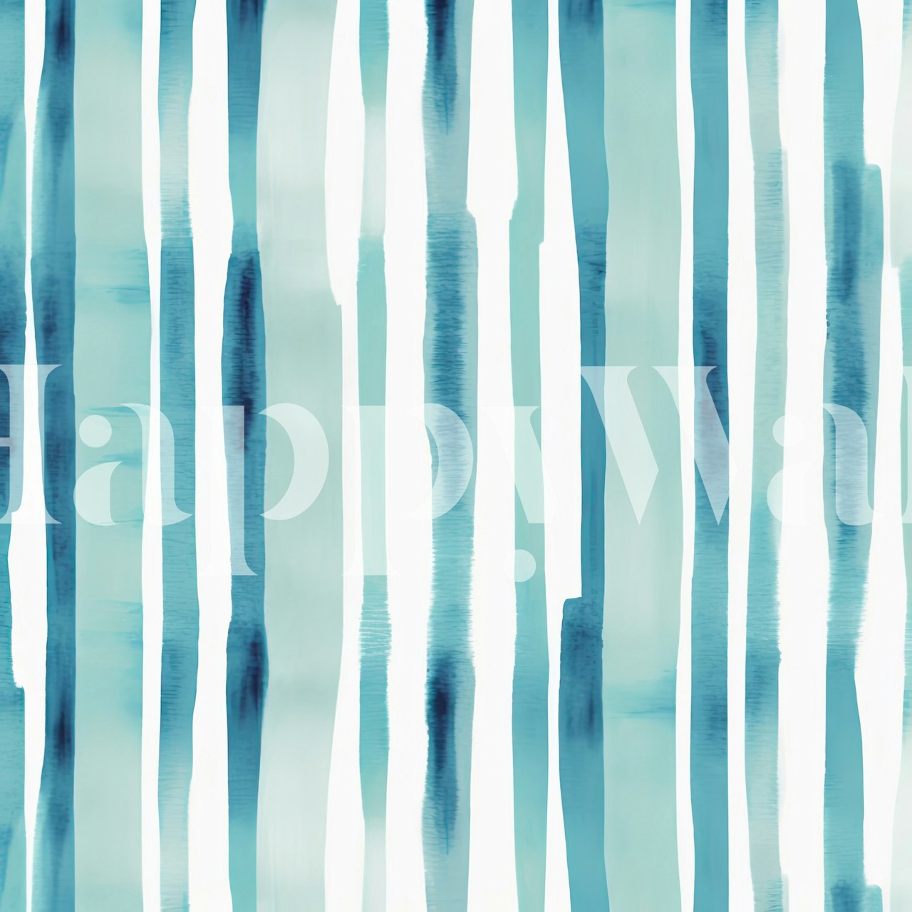 Tapeta Mint And Teal Stripes v místnosti