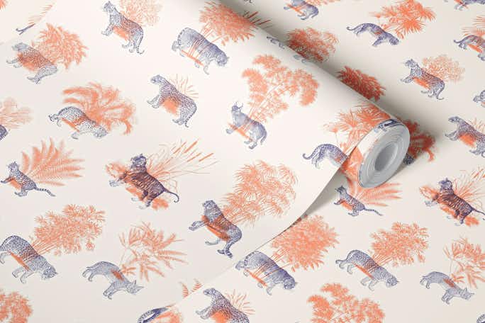 Palm and Tigerswallpaper roll