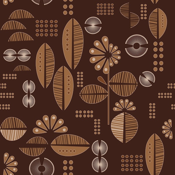 Africa Flora Brown Large