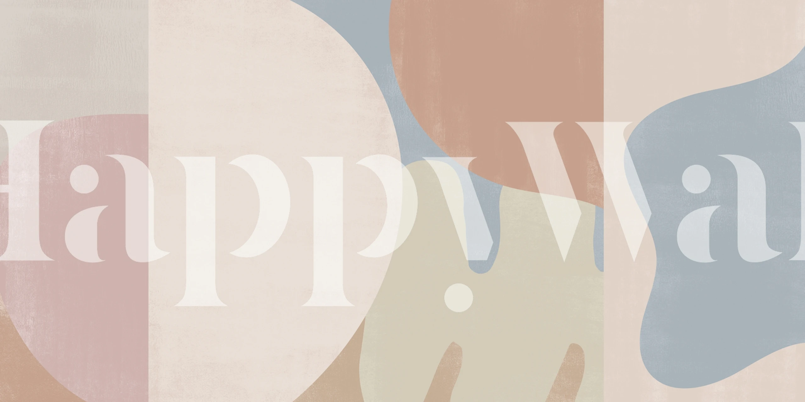 Abstract shapes in soft pastel colors wallpaper