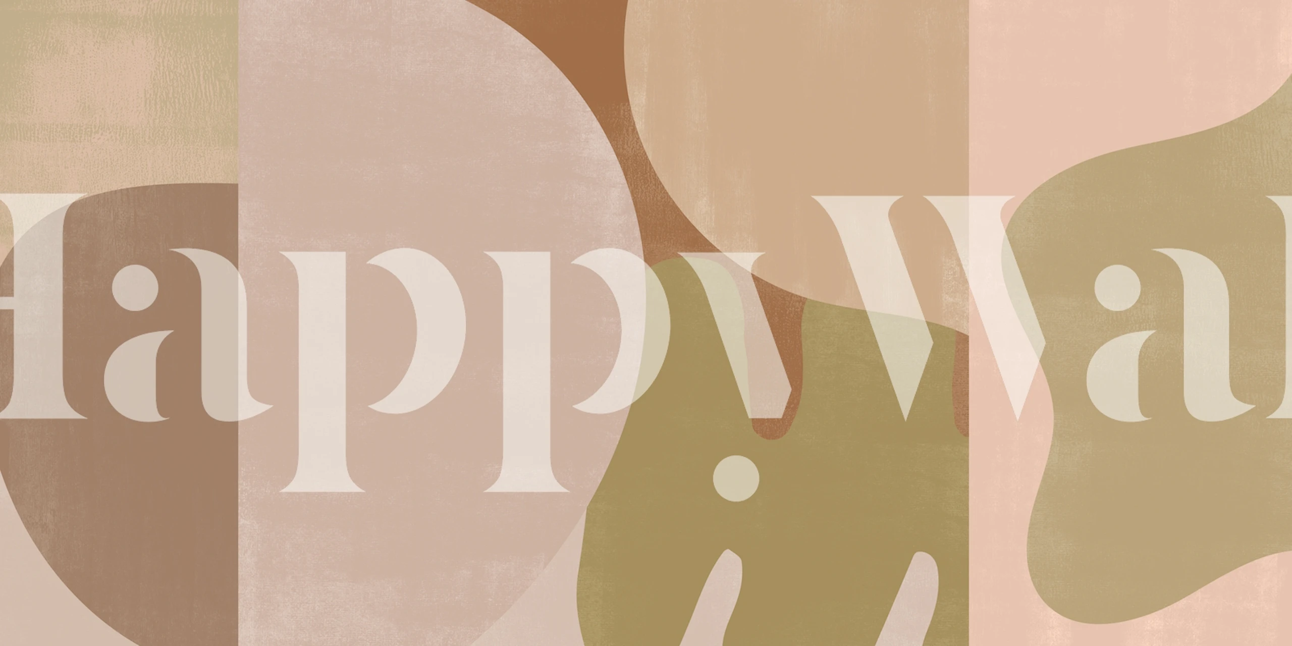 Abstract Scandinavian tapet vist i et rom