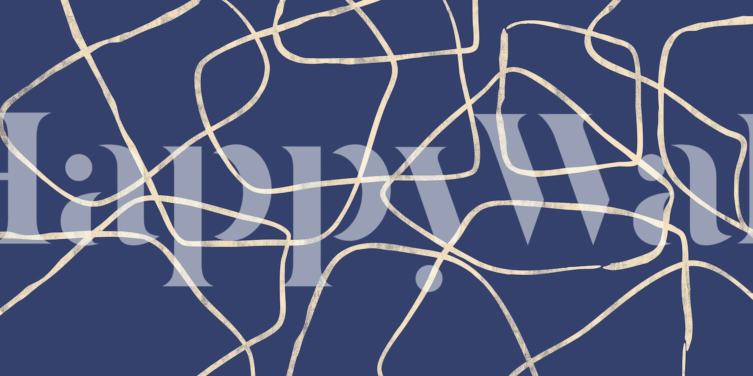 Abstract shapes wallpaper in a room setting