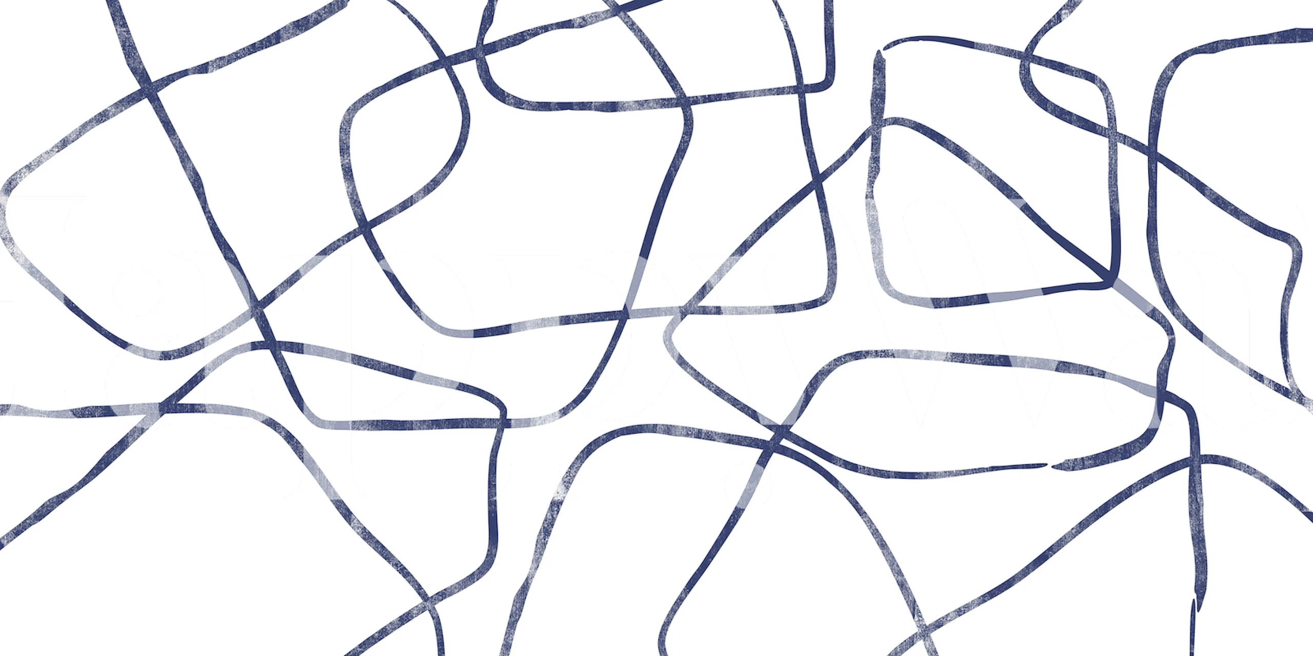 Abstract Shapes Line Blue tapet i ett rum