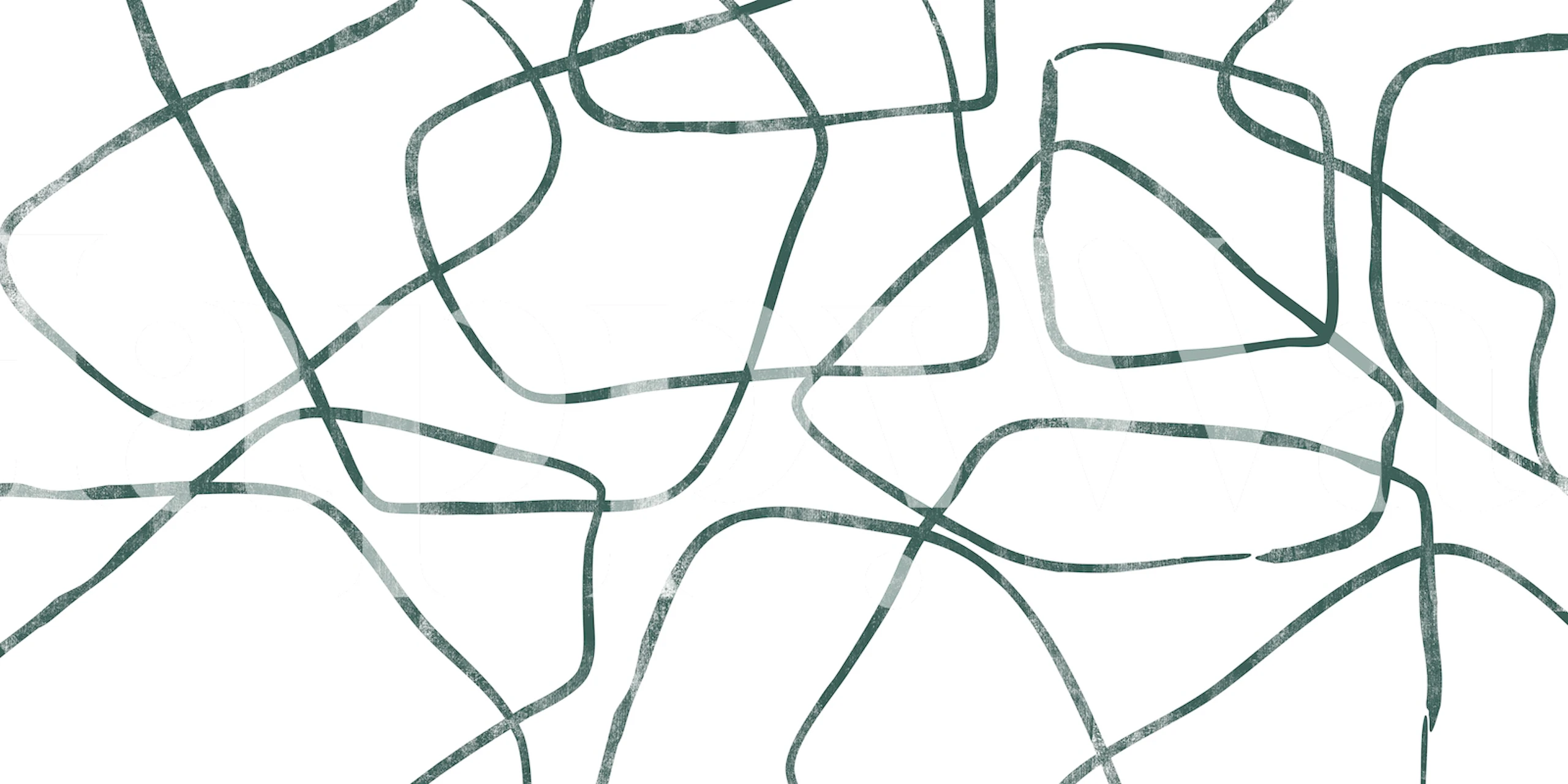 Carta da parati Abstract Shapes Green in una stanza