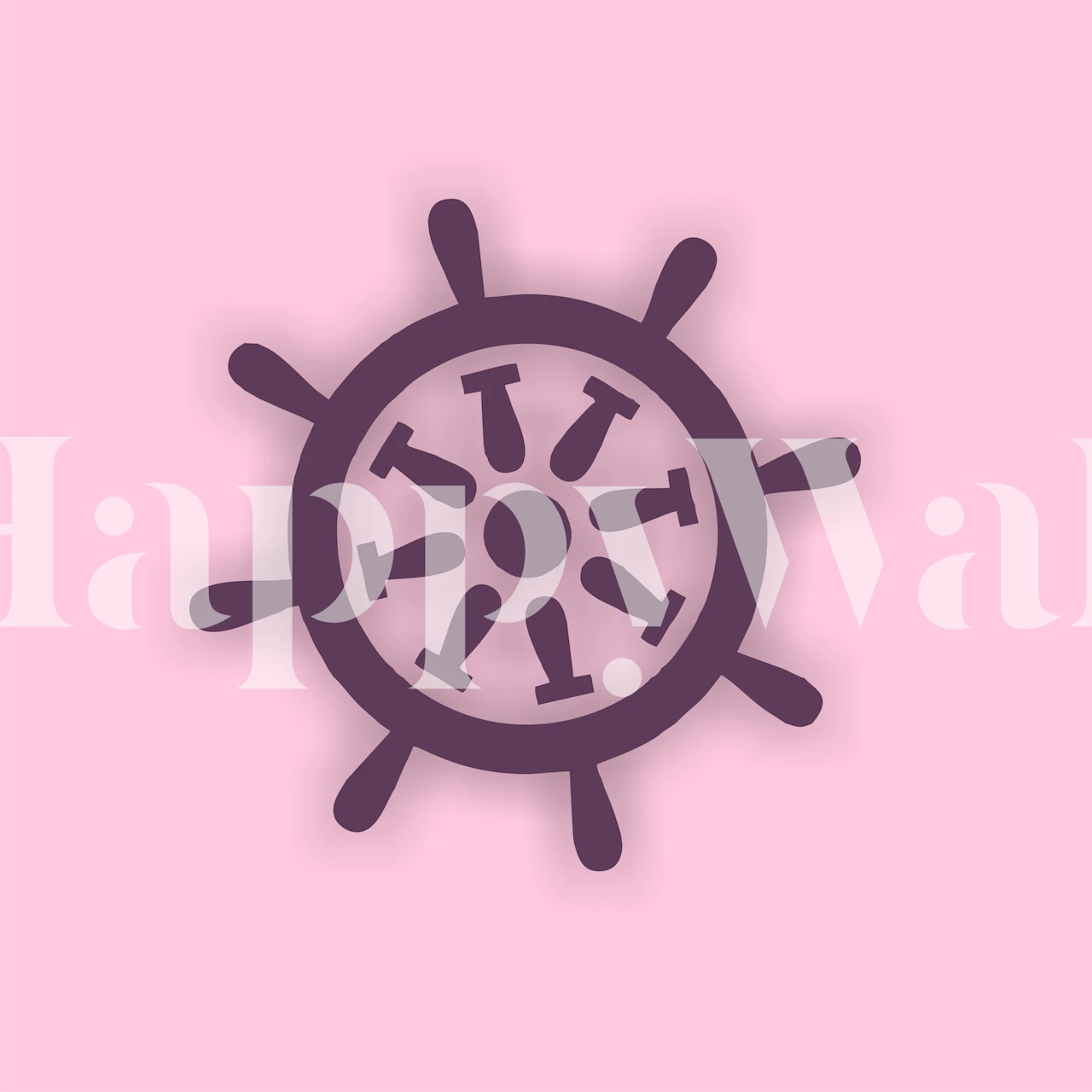 Pastel Pink Plum Rudder tapet i et rom