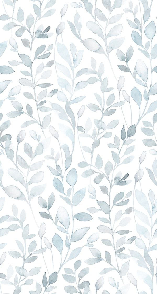 Midsummer / Leaves in light blue