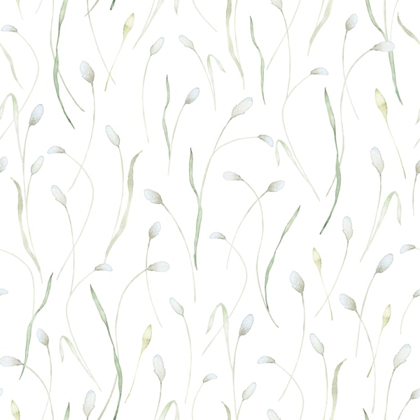 Midsummer / Watercolor flowers and grass