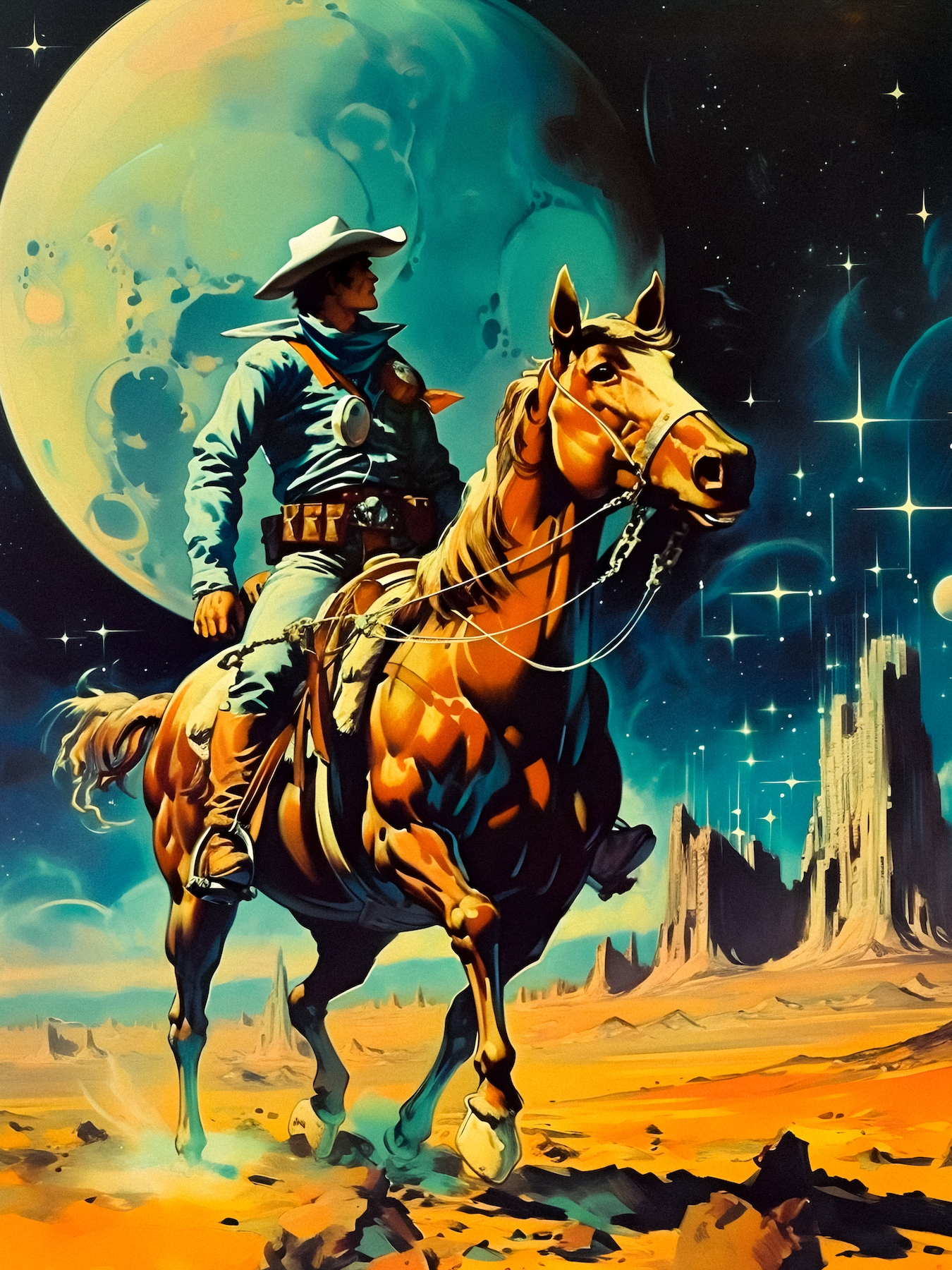 The Space Cowboy Wallpaper - Buy High-Quality Wallpapers Online | Happywall