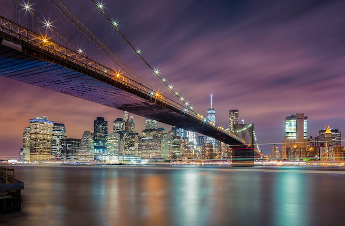 Brooklyn Bridge Night View store 5 Panels Mode