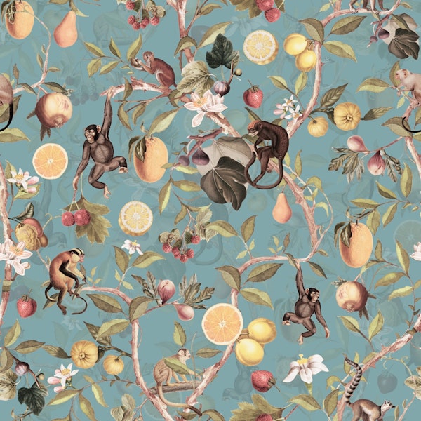 Monkeys Chinoiserie Jungle 2