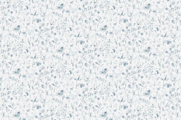 Spring floral meadow soft blue