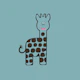Pastel mint green giraffe