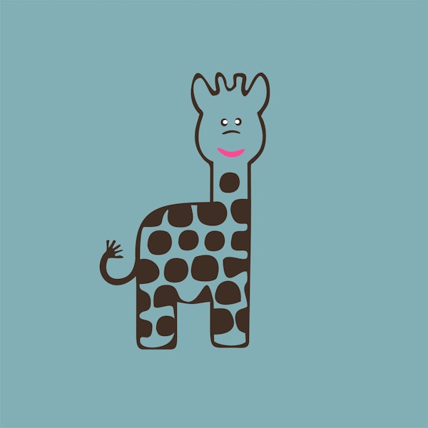 Pastel mint green giraffe