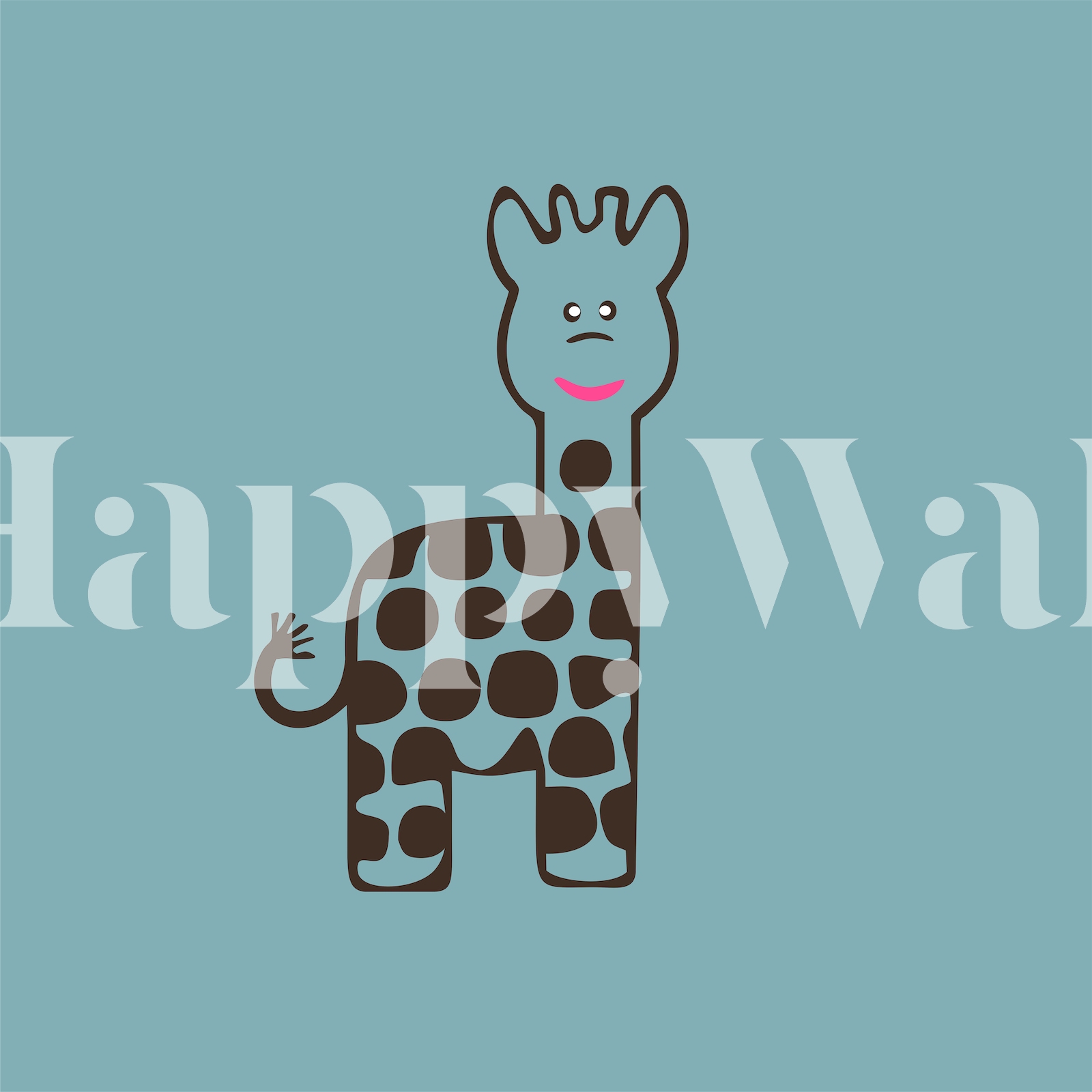 Shop Pastel Mint Green Giraffe Wallpaper | Happywall