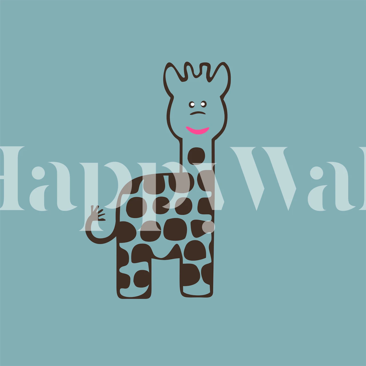 Stylizowany żyrafa na pastel mint green