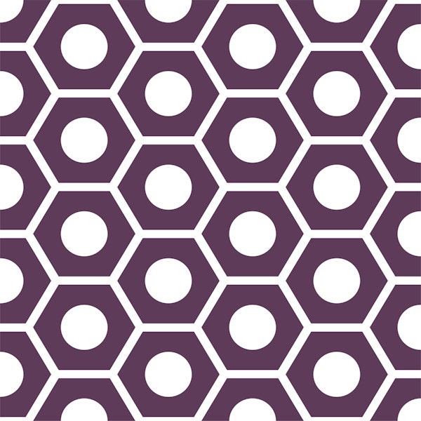Dark blueberry hexagon pattern