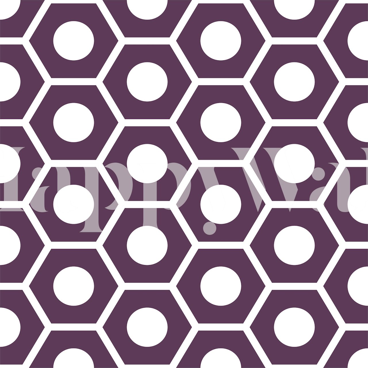 Dark blueberry hexagon pattern in einem Raum