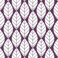 Modern leaves pattern in purple tapete