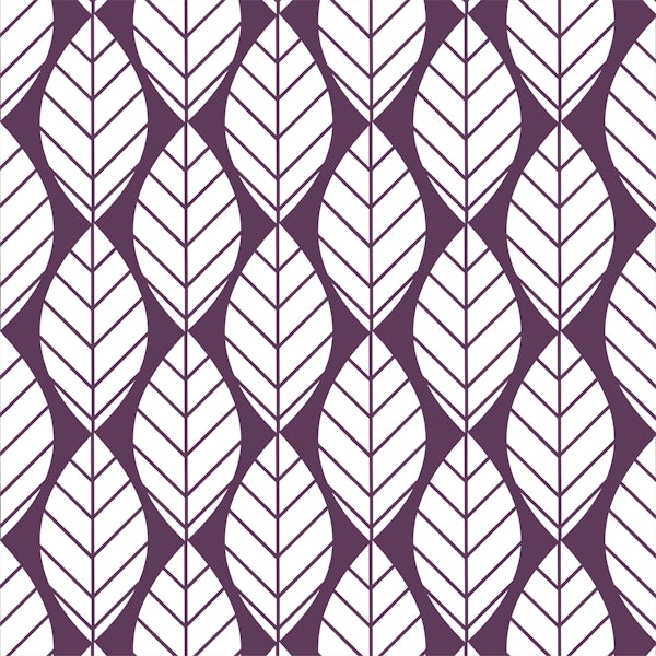 Modern leaves pattern in purple
