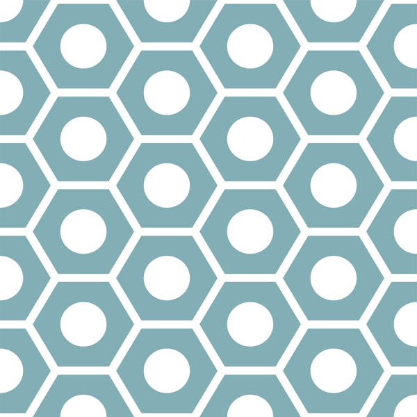 Mint green hexagon pattern