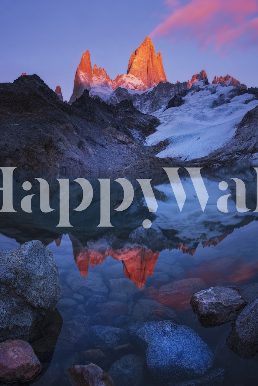 Tranquil mountain landscape wallpaper