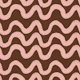 Boho Mid Mod Wiggly Lines Brown