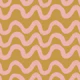 Boho Mid Mod Wiggly Lines Copper-Pink