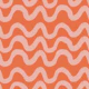 Boho Mid Mod Wiggly Lines Coral-Pink