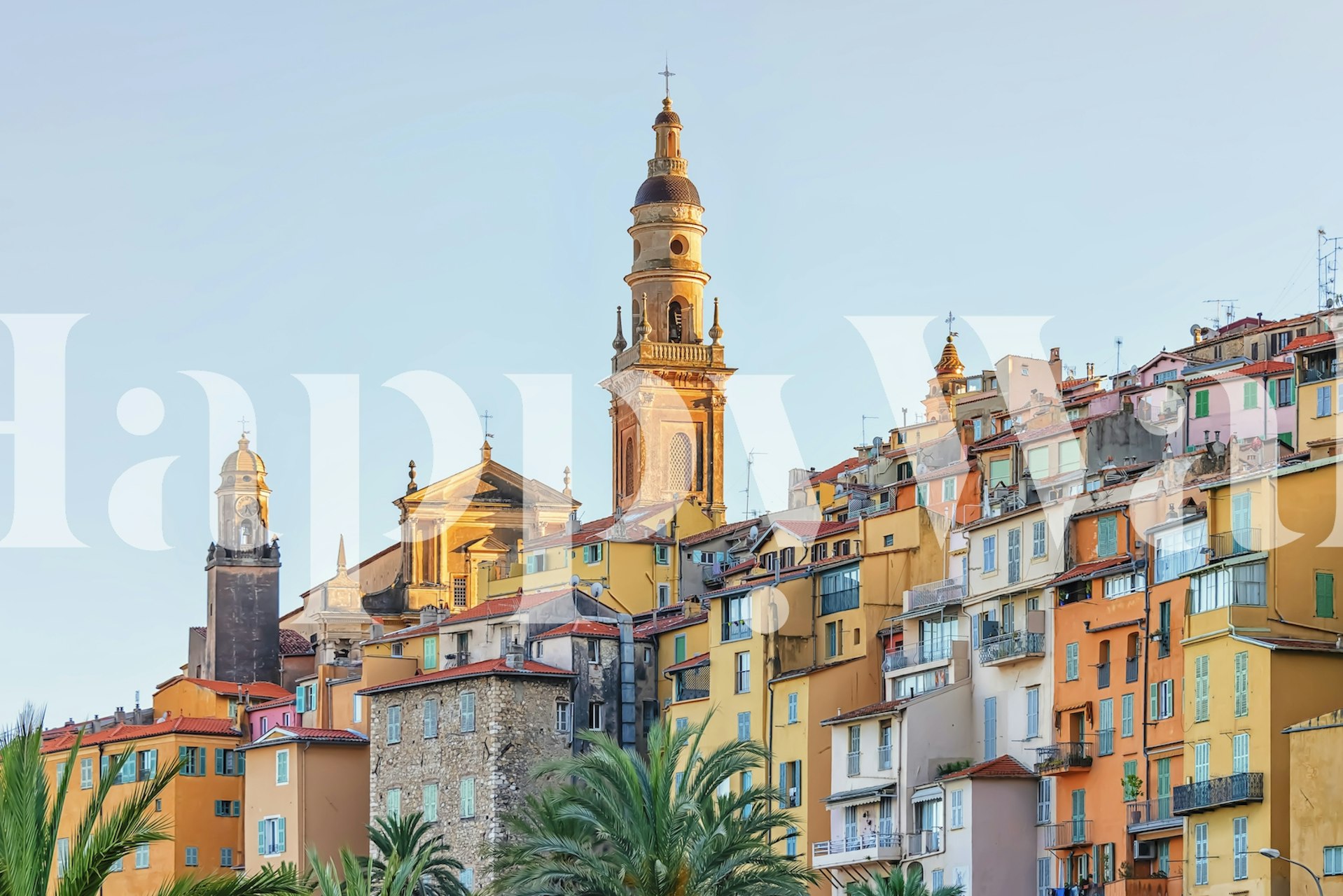 Ταπετσαρία Menton Roofs σε ένα κομψό δωμάτιο