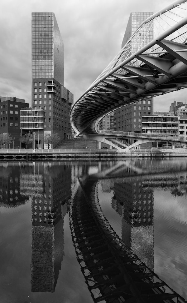 Between the two towers