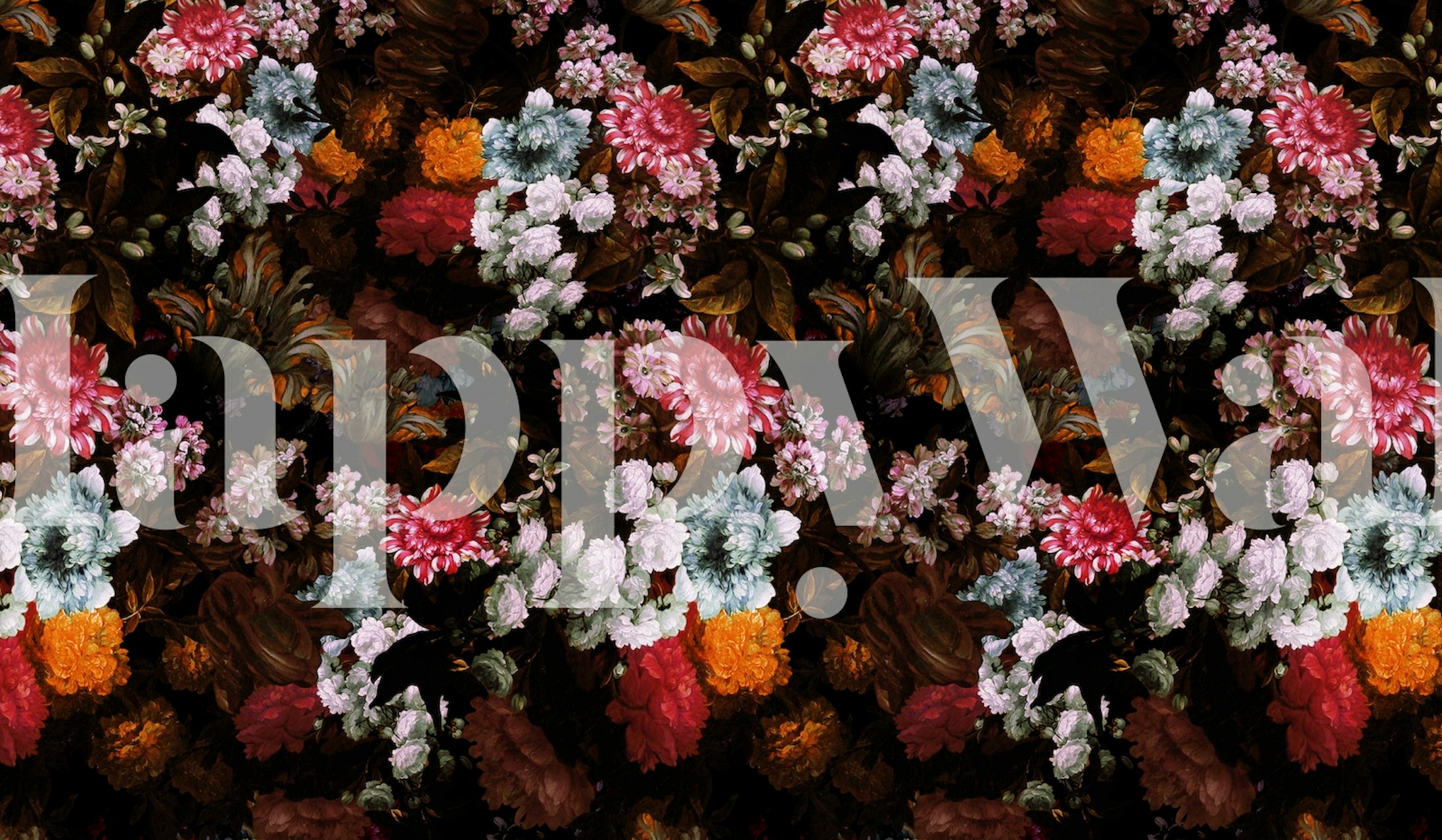 Moonlight Garden III floral wallpaper