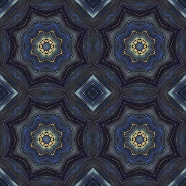 Artisanal Mediterranean Tile Blue Gold